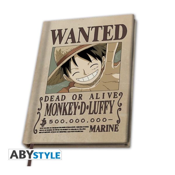 One Piece - Notebook A5 - Wanted Luffy