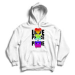 Love, Peace, Pride - Felpa con Cappuccio Unisex