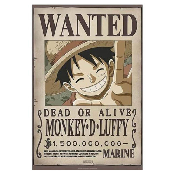 One Piece - Poster Wanted Rufy (91,5x61cm)