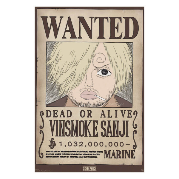 One Piece - Poster Wanted Sanji Wano (91,5x61cm)